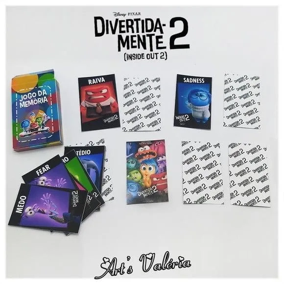 Jogo da Memória Divertida-mente 2 (inside Out 2)