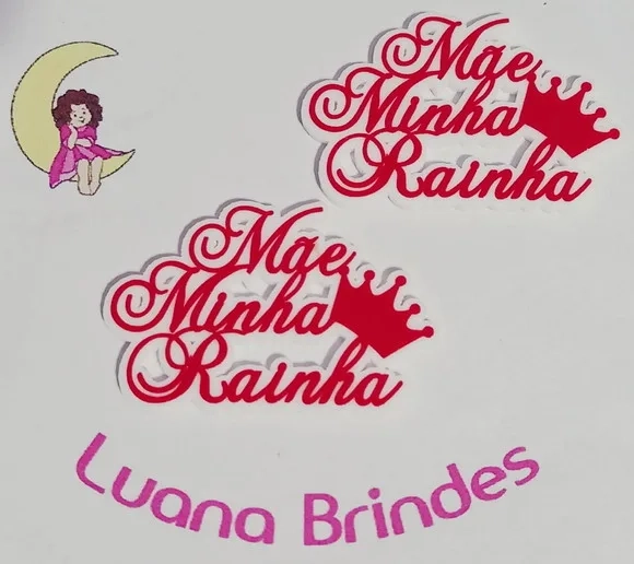 Placa Mãe Minha Rainha Acrílico U.v