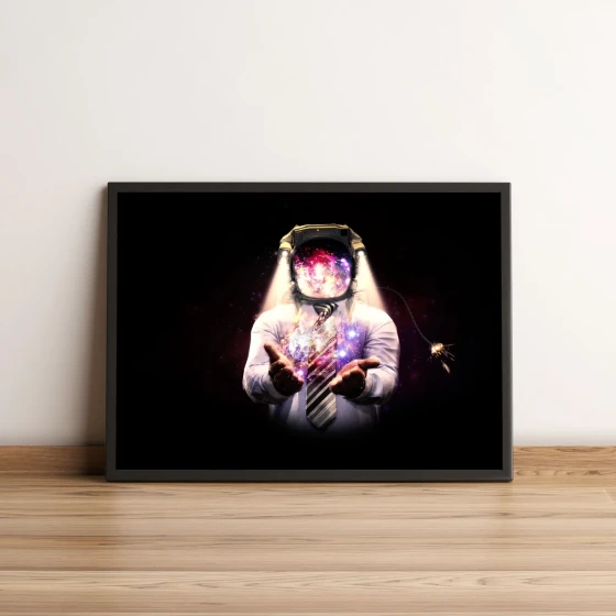 Quadro Astronauta De Gravata 96