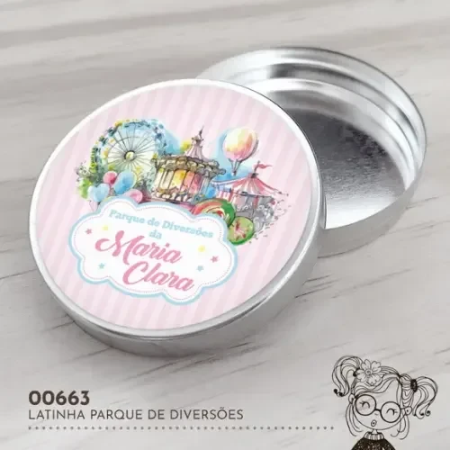 Latinha Adesivada Parque de Diversões - 00663