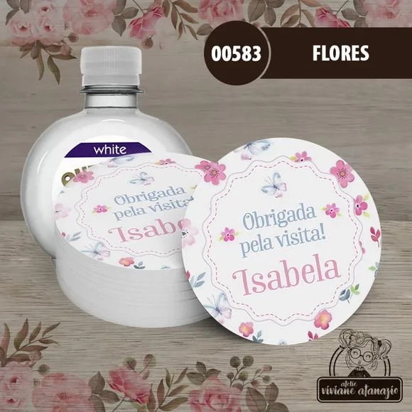 Adesivo Água Ouro Fino Flores - 00583