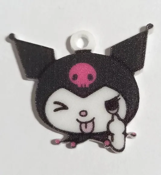 Pingente Kuromi em Acrílico U.v - 6 Unidades