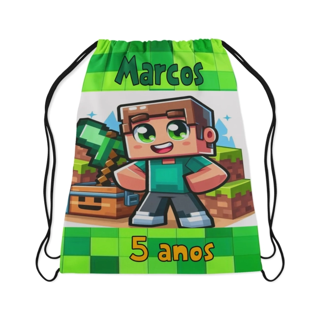 Mochilinha Personalizada para lembrancinhas minecraft