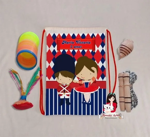Mochila Boa Infância Tema Bailarina e Soldadinho