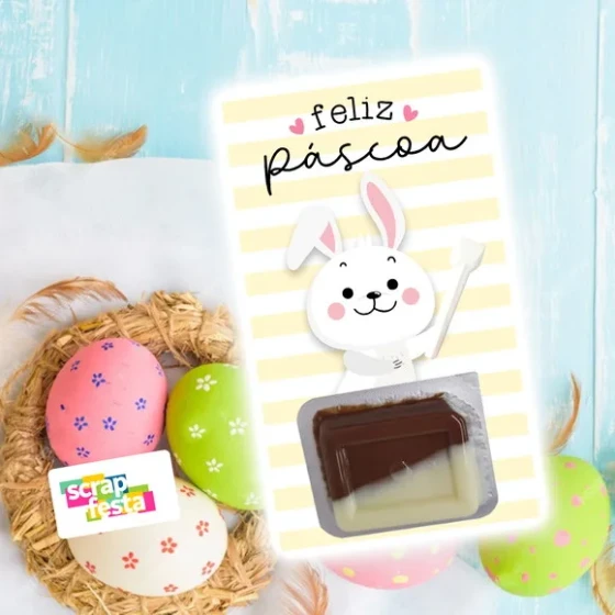 Card com Ducrem/nucita Chocolate com Avelã Festa Páscoa Cute