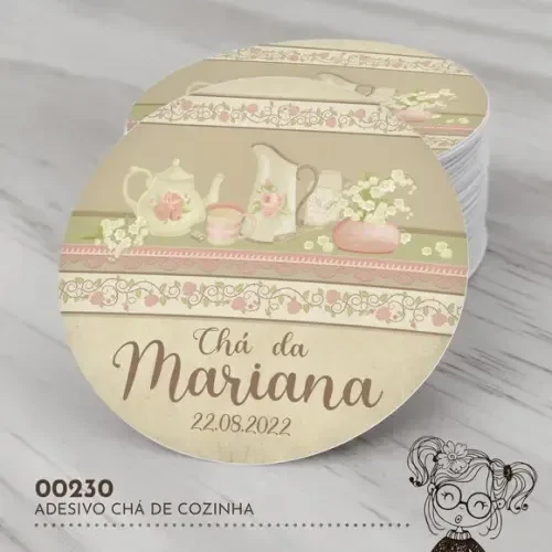 Adesivo Redondo Chá de Cozinha - 00230