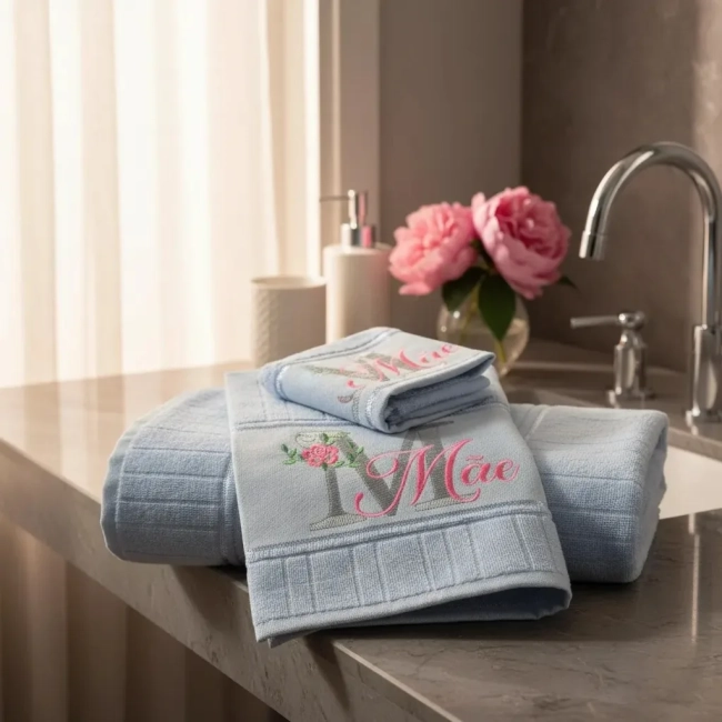 Toalha De Rosto Artesanal Personalizada Belo Ponto