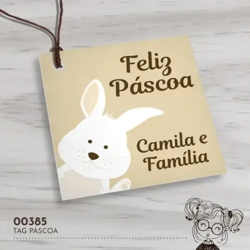 Tag Quadrada Páscoa - 00385