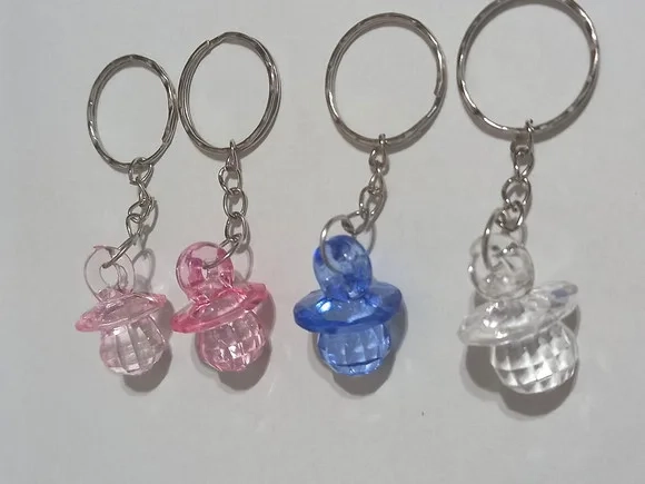 Chaveiro Chupetinha Facetada 3cm - 6 Unidades