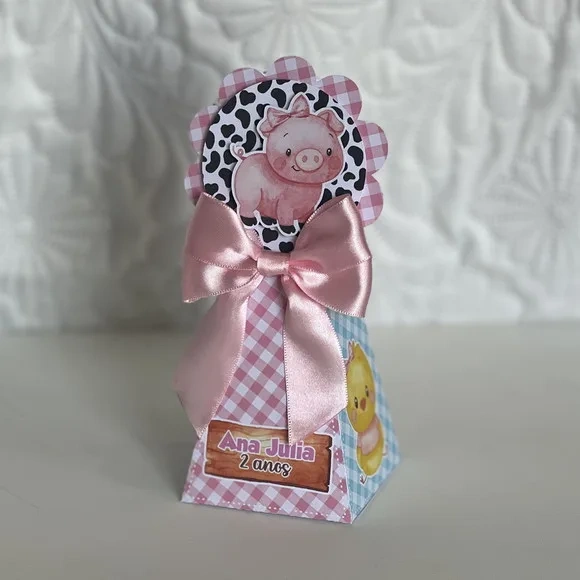 Kit 30 Lembrancinhas Fazendinha Rosa e Azul