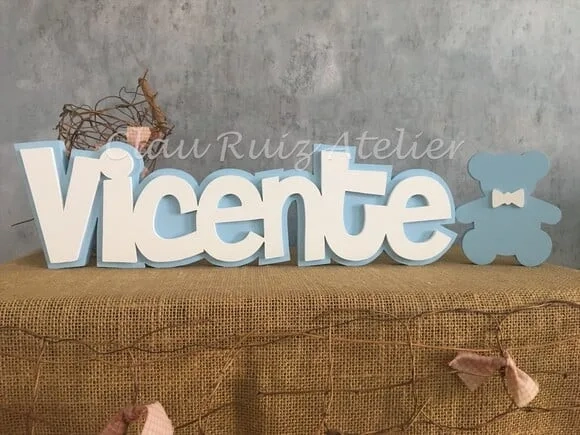 Letras Decorativas De MDF SOBREPOSIÇÃO URSO