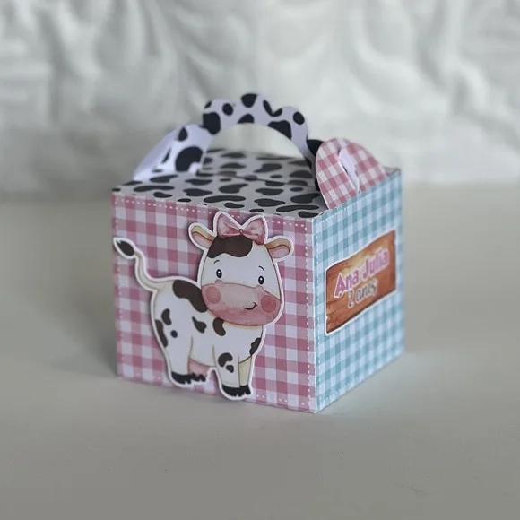 Kit 60 Lembrancinhas Fazendinha Rosa e Azul