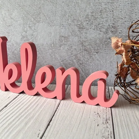 Nomes de mdf Linha Cursiva- Decoração Bebê