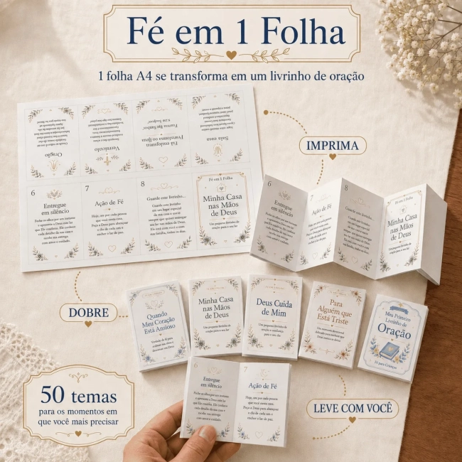 🙏 FÉ EM 1 FOLHA — LIVRINHOS DE ORAÇÃO - ARQUIVO PDF