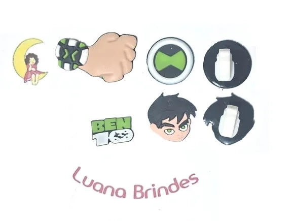 Ben 10 C/adaptador pra Tênis Pacote com 8 Unidade