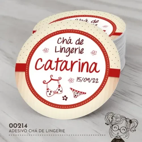 Adesivo Redondo Chá de Lingerie - 00214