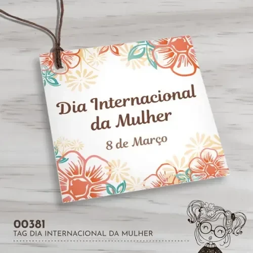 Tag Quadrada Dia Internacional da Mulher - 00381