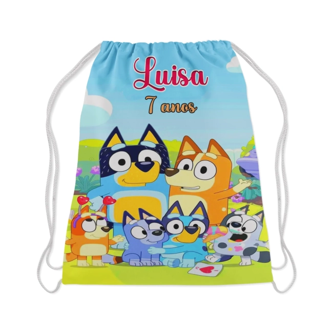 Mochilinha Personalizada do Bluey e Bingo