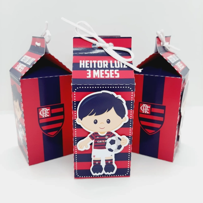 PEGUE E MONTE - Kit Festa Personalizado FLAMENG0 CUTE - Decoração de Festa - Caixinhas Personalizadas