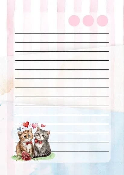 Bloquinho Gato Romantico com Wire -o