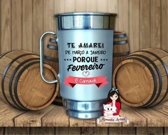 Caneca de Chopp Personalizada Carnaval 3 500 ml