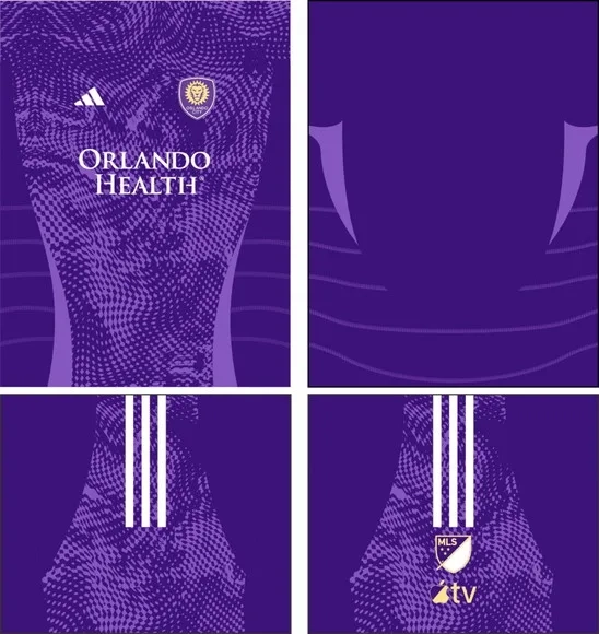 Arte Vetor Camisa Orlando City Sc Local 2025-26