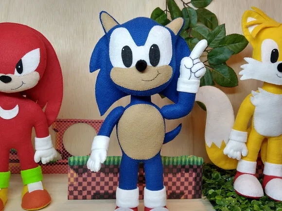 KIt Sonic em feltro - 3 Peças