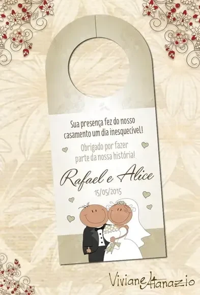 Tag Retrovisor Casamento - 00277