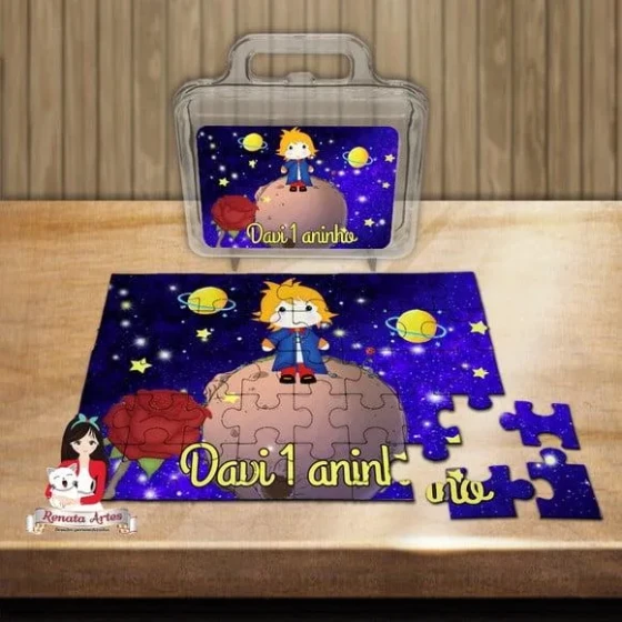Quebra Cabeça Personalizado na Maleta o Pequeno Príncipe