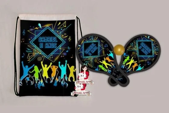 Mochila Ping Pong Tema Balada Neon