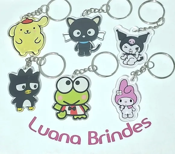 Chaveiro Turma Hello Kitty Acrilico Pct com 40 Unidades