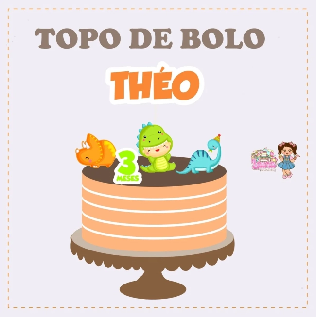 Kit Festa Só Um Bolinho DINOSSAURO BABY - Decoração de Festa