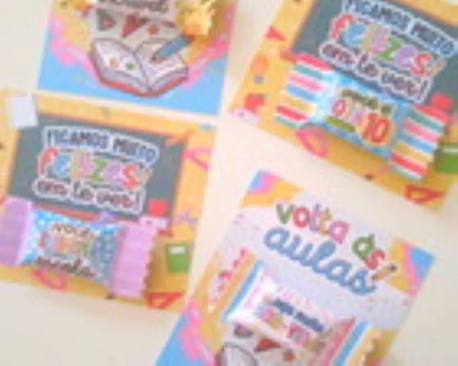 Balinha com Card - Lembrancinha Volta às aulas