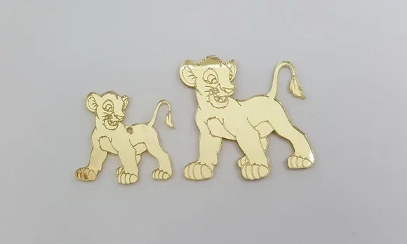3 Kit Do Rei Leão Em Acrílico Espelhado