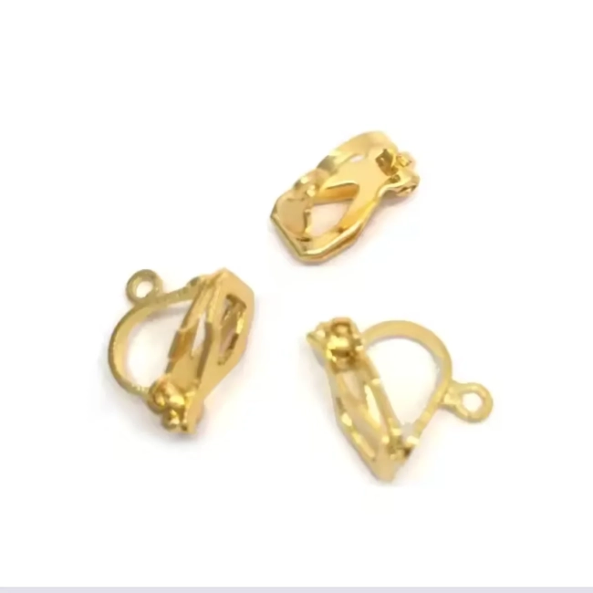 Base Brinco de Pressão dourado ou prateado 1 Saída