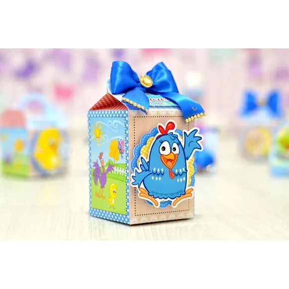 Kit 30 Lembrancinhas Galinha Pintadinha Azul