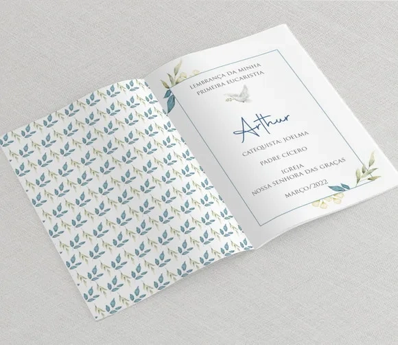 Livrinho De Orações Personalizado - Lembrança Eucaristia