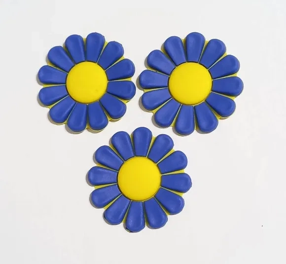 Aplique Flor Colorido 4 cm Emborrachado -7 Unidades
