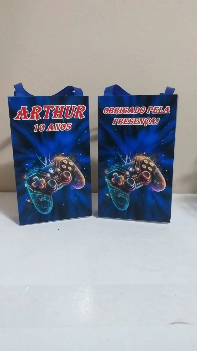 Sacolinhas Personalizadas Video Game para Lembrancinhas