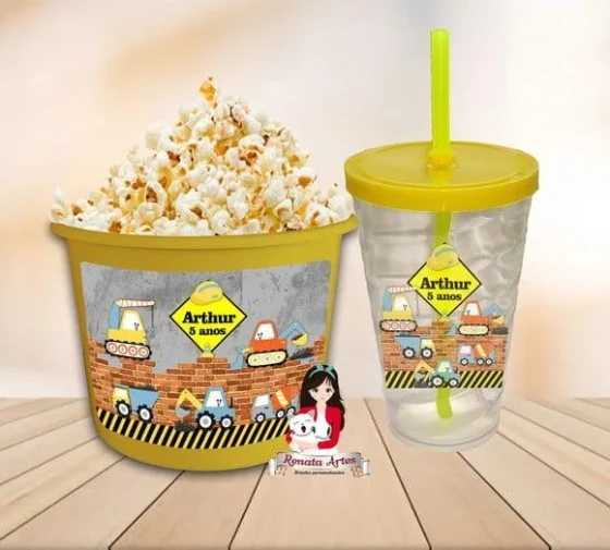 Kit Cinema Personalizado Construção