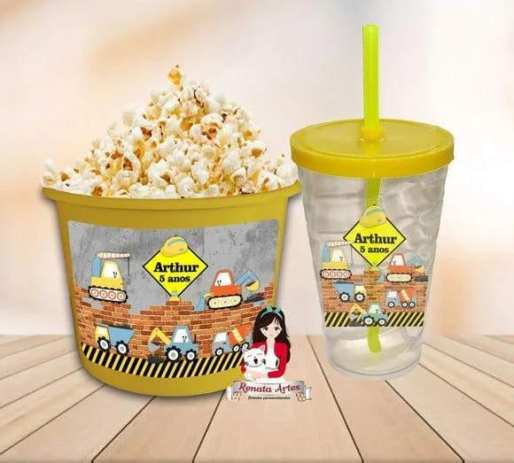 Kit Cinema Personalizado Construção