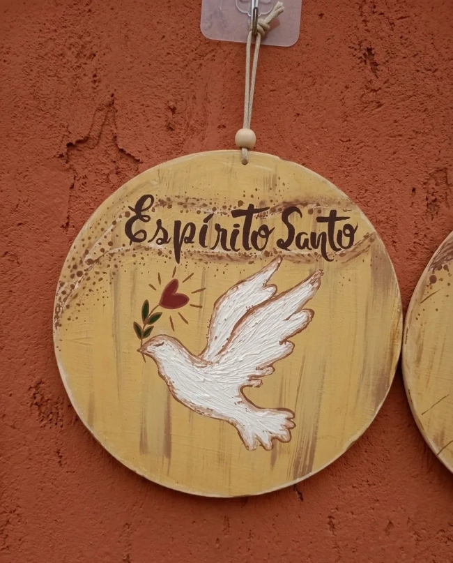 Kit 2 Placas Decorativas Parede Espirito Santo Es Bem Vindo Aqui 20cm