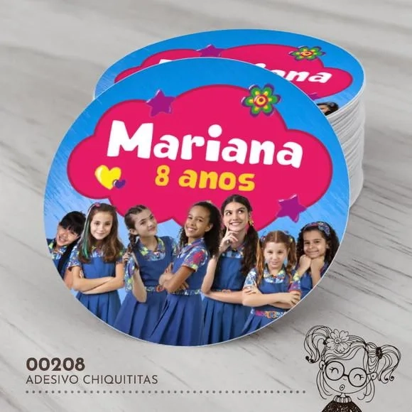 Adesivo Redondo Chiquititas - 00208