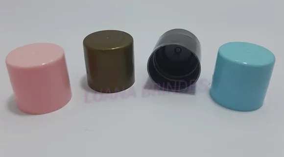 Tampas lisas coloridas de plástico - pct com 30 unidades