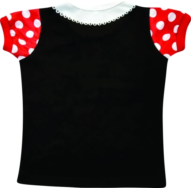 Blusa Adulto Estilo Ratinha Vermelha com Bolinhas