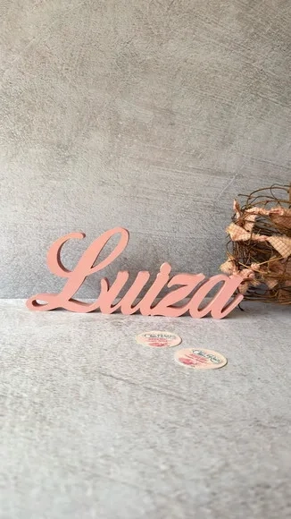 Linha Cursiva -letras Decorativas em mdf Quarto de Bebê