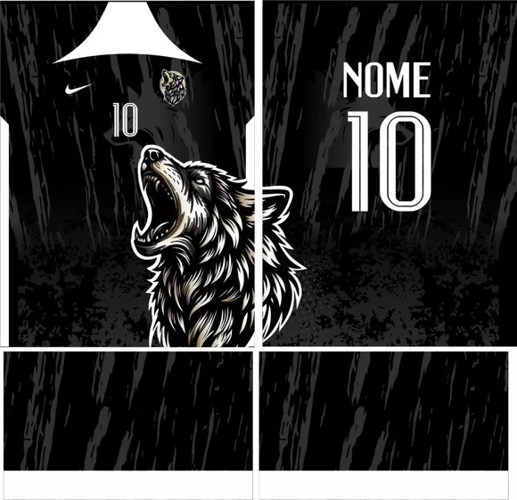Arte Vetor Camisa Interclasse Lobo 271