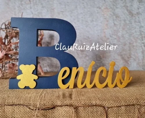 Letras de MDF -Nomes 18CM URSO