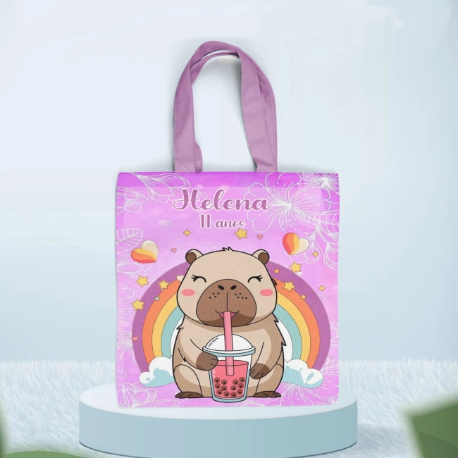 Sacolinha Ecobag Personalizada da Capivara