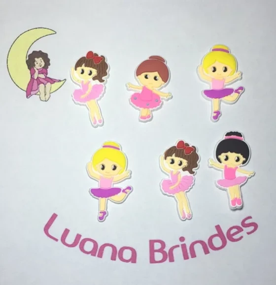 Aplique de Bailarinas Emborrachado Pct C/6 Unidades.